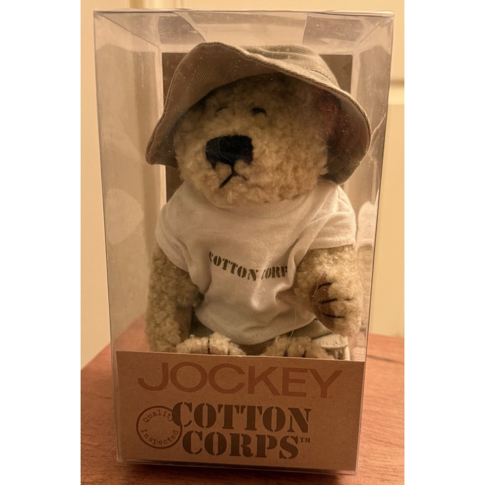 Vintage JOCKEY COTTON CORPS Collectible‎ Stuffed BEAR NEW In Box